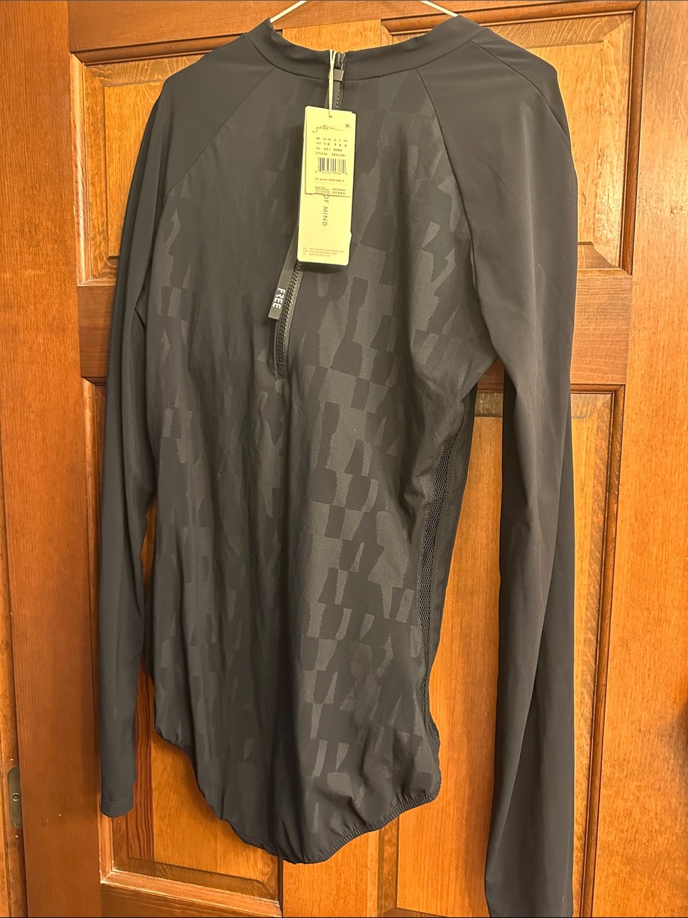 Gottex Black Long-Sleeve One-Piece Swimsuit with Front Zip